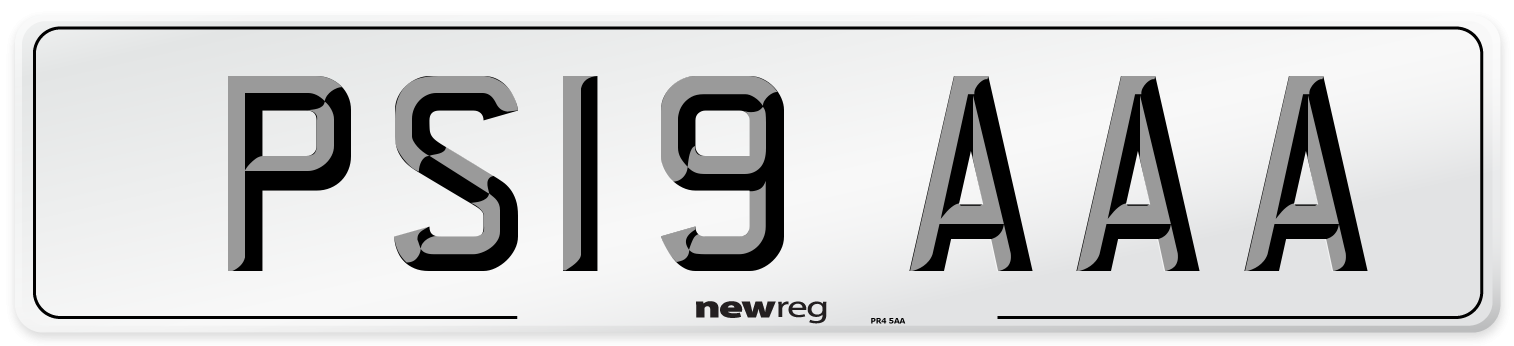 PS19 AAA Number Plate from New Reg